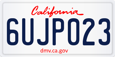 CA license plate 6UJP023