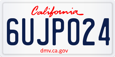 CA license plate 6UJP024