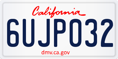 CA license plate 6UJP032