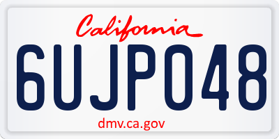 CA license plate 6UJP048