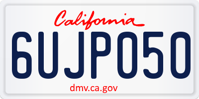 CA license plate 6UJP050