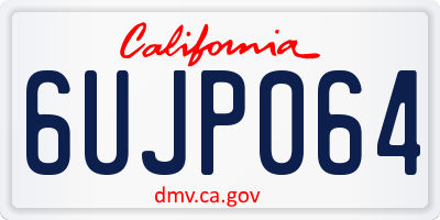 CA license plate 6UJP064
