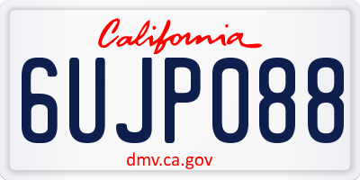 CA license plate 6UJP088