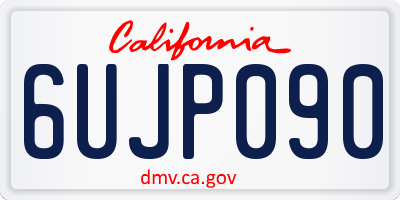 CA license plate 6UJP090