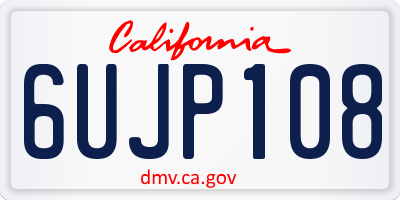 CA license plate 6UJP108