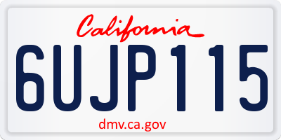CA license plate 6UJP115