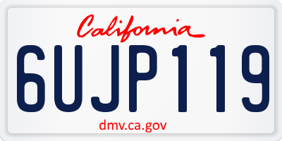CA license plate 6UJP119