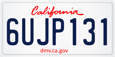 CA license plate 6UJP131