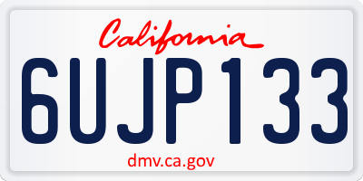 CA license plate 6UJP133