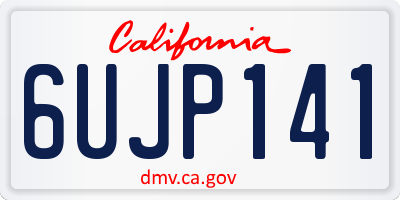 CA license plate 6UJP141