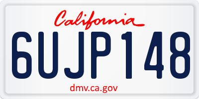 CA license plate 6UJP148