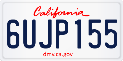 CA license plate 6UJP155