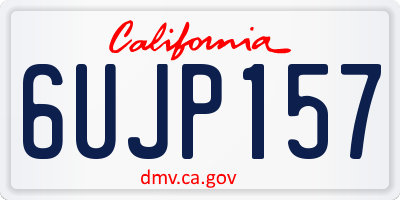 CA license plate 6UJP157