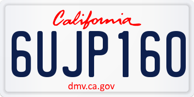 CA license plate 6UJP160