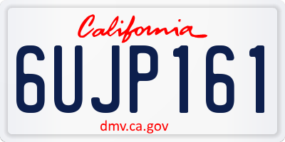 CA license plate 6UJP161