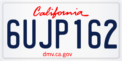 CA license plate 6UJP162