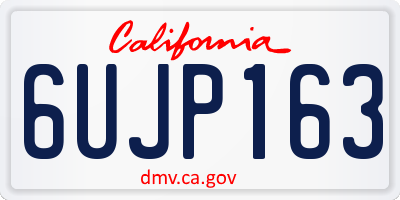 CA license plate 6UJP163
