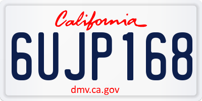 CA license plate 6UJP168