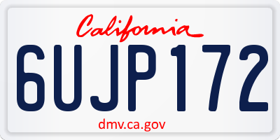 CA license plate 6UJP172