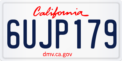 CA license plate 6UJP179