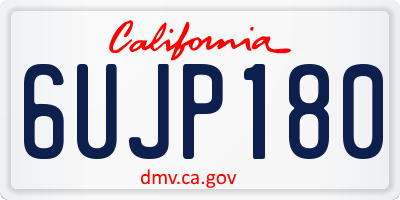 CA license plate 6UJP180