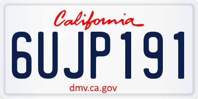 CA license plate 6UJP191