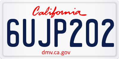 CA license plate 6UJP202