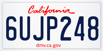 CA license plate 6UJP248