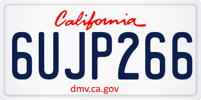 CA license plate 6UJP266