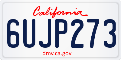CA license plate 6UJP273