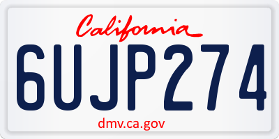 CA license plate 6UJP274