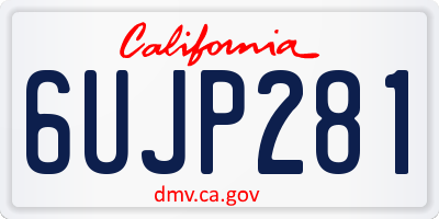 CA license plate 6UJP281