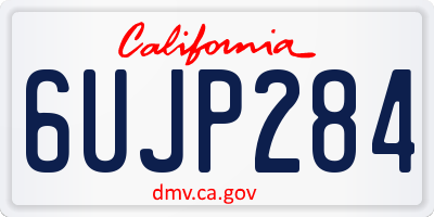 CA license plate 6UJP284