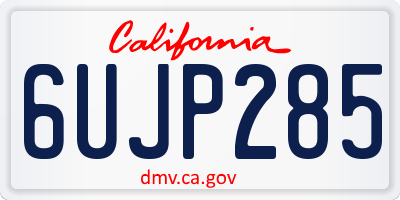 CA license plate 6UJP285
