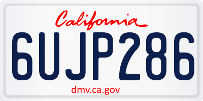 CA license plate 6UJP286