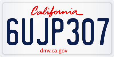 CA license plate 6UJP307