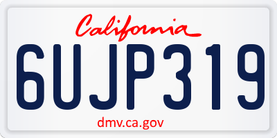 CA license plate 6UJP319