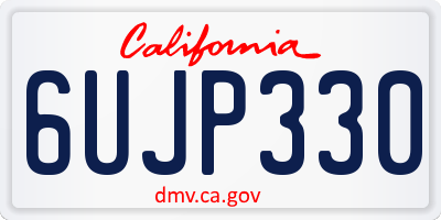 CA license plate 6UJP330