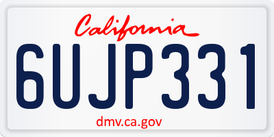 CA license plate 6UJP331