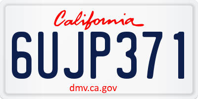 CA license plate 6UJP371