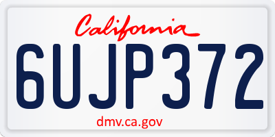 CA license plate 6UJP372
