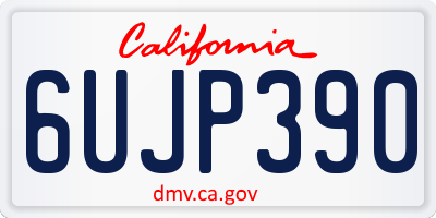 CA license plate 6UJP390