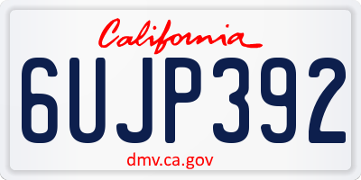 CA license plate 6UJP392