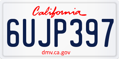 CA license plate 6UJP397