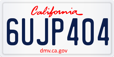 CA license plate 6UJP404