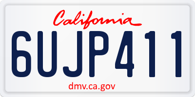 CA license plate 6UJP411