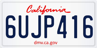 CA license plate 6UJP416