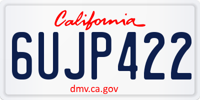 CA license plate 6UJP422