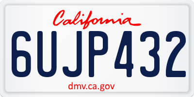 CA license plate 6UJP432
