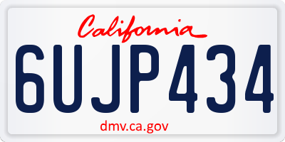 CA license plate 6UJP434